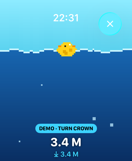Demo mode driven by the Digital Crown